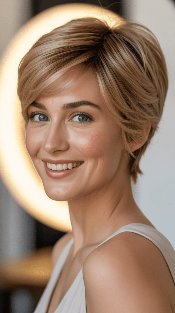  Side-Parted Pixie Wig