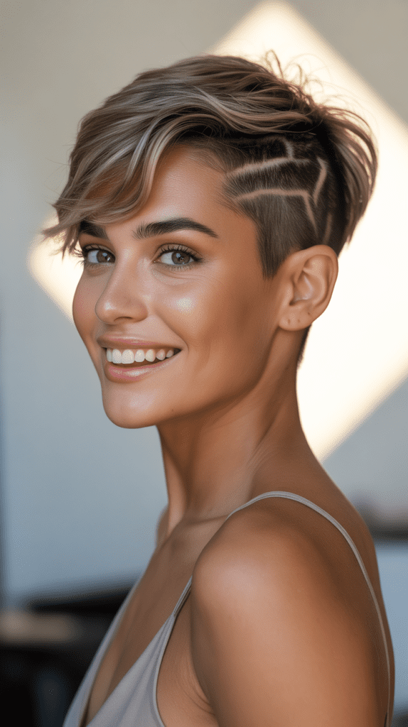 Pixie Wig with Undercut Details