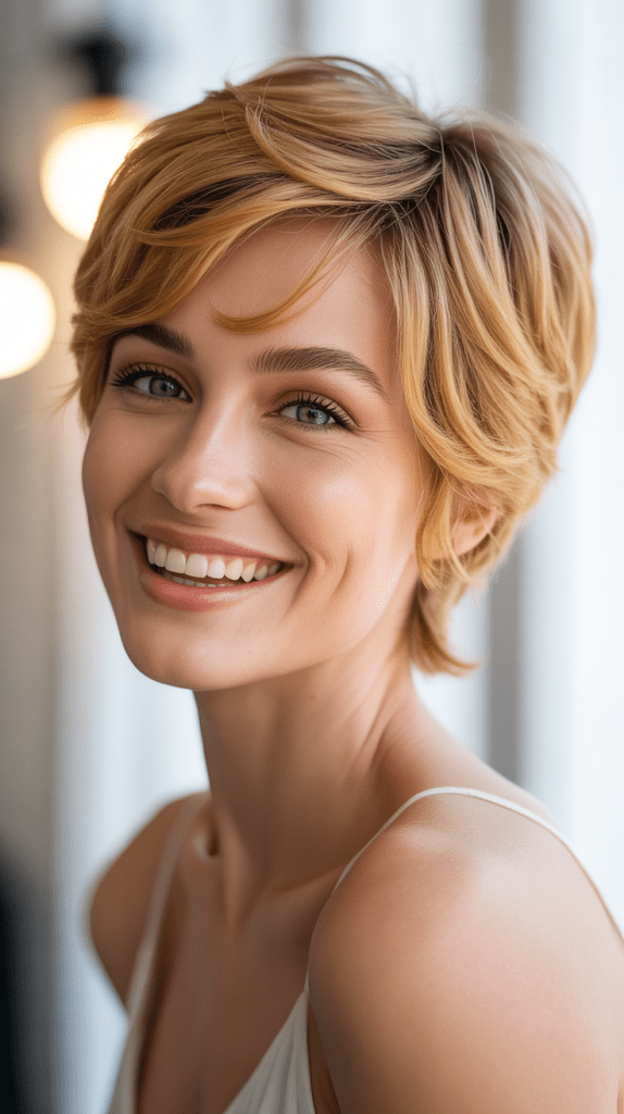 Honey Blonde Pixie Wig