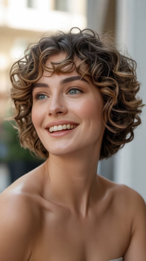 Curly Rounded Bob