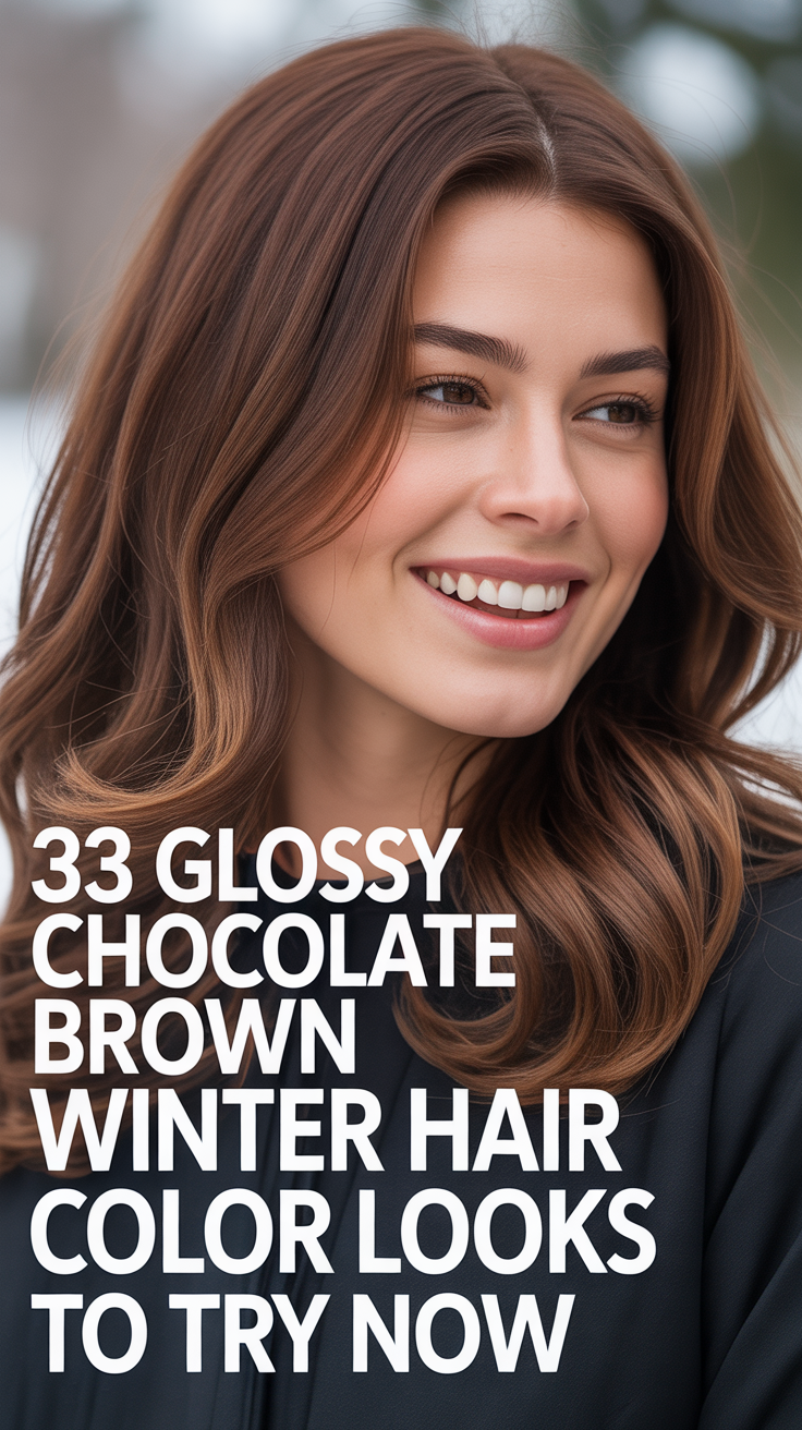 Glossy Chocolate Brown Winter Hair Color Looks to Try Now