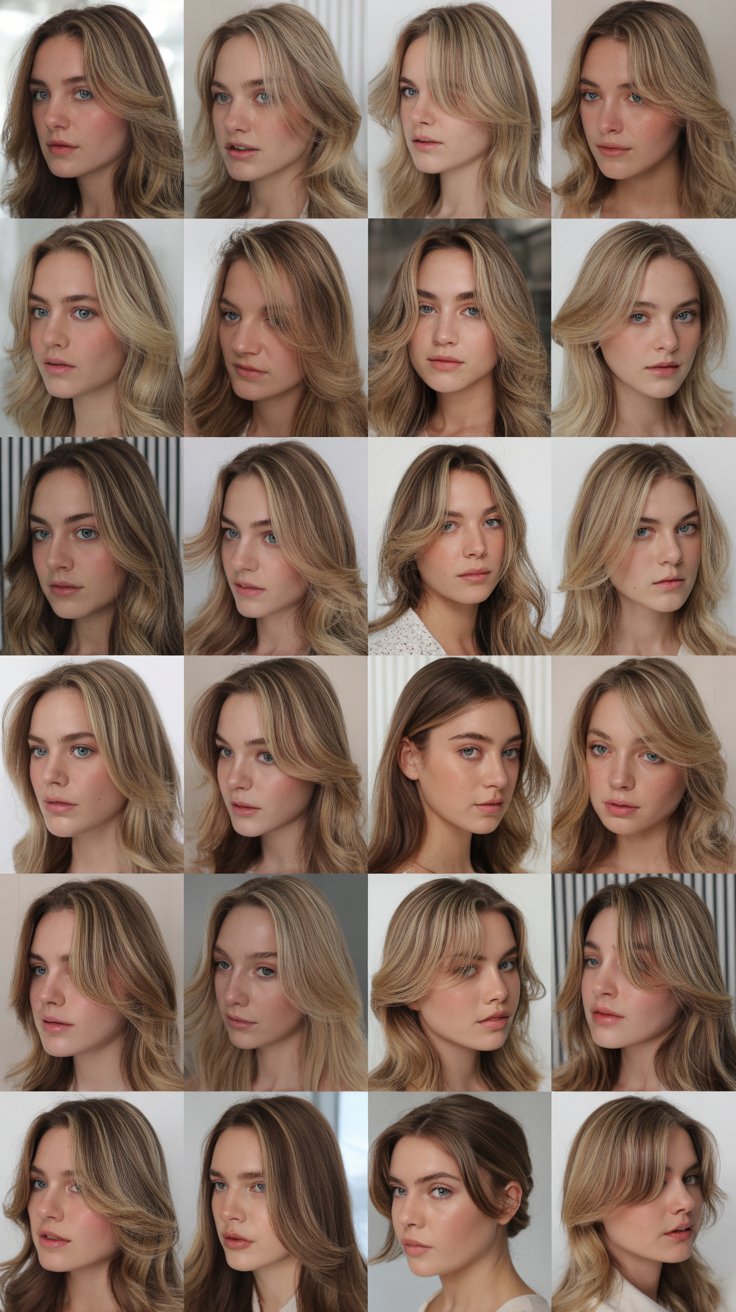 33 Eye-Catching Blonde Highlights on Brown Hair with Blue Eyes