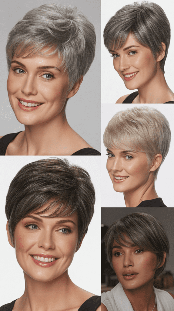  Gray Pixie Wig