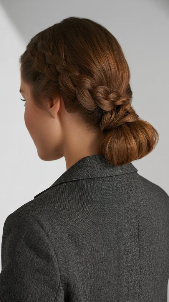 25. Braided Low Ponytail