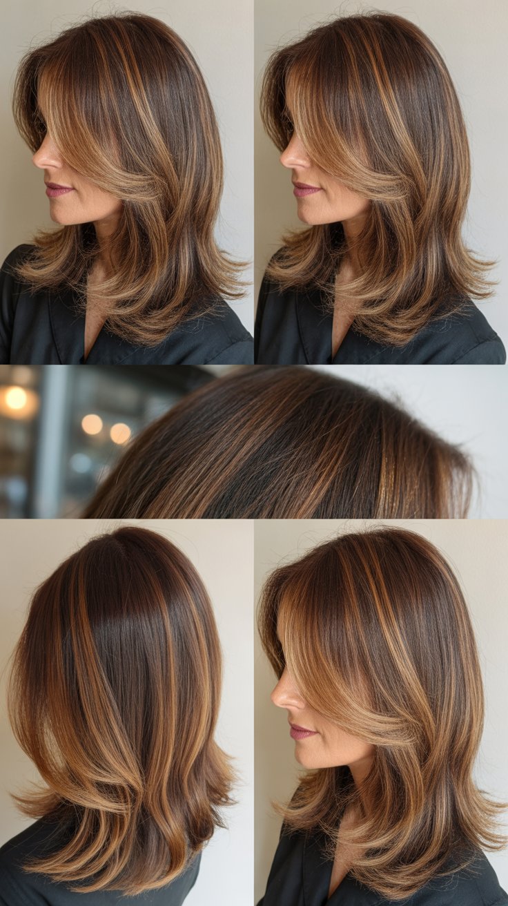 30 Brunette with Highlights to Cover Gray Looks