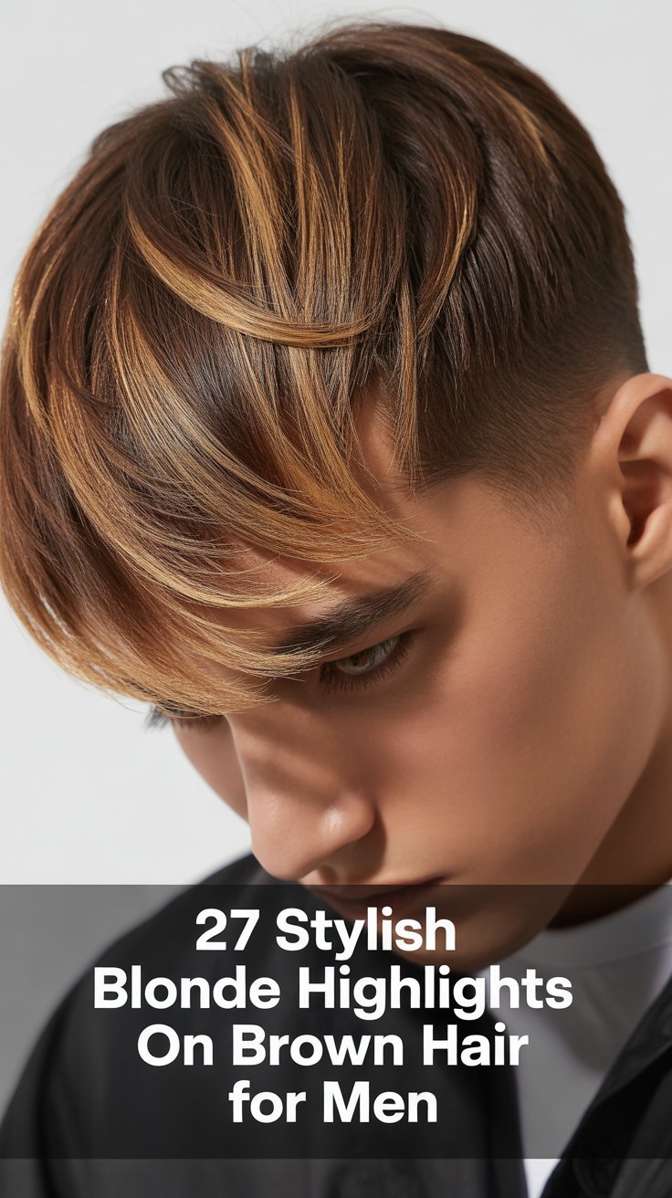 27 Stylish Blonde Highlights on Brown Hair for Men