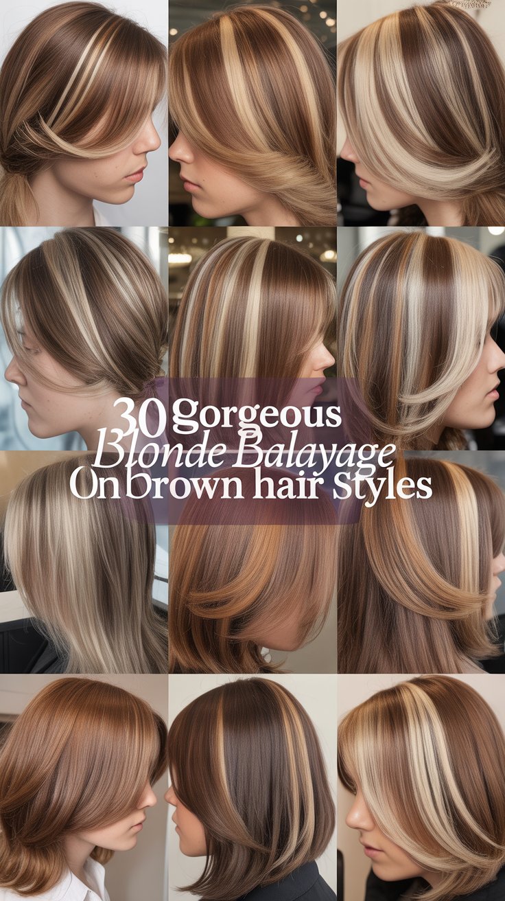 30 Gorgeous Blonde Balayage on Brown Hair Styles