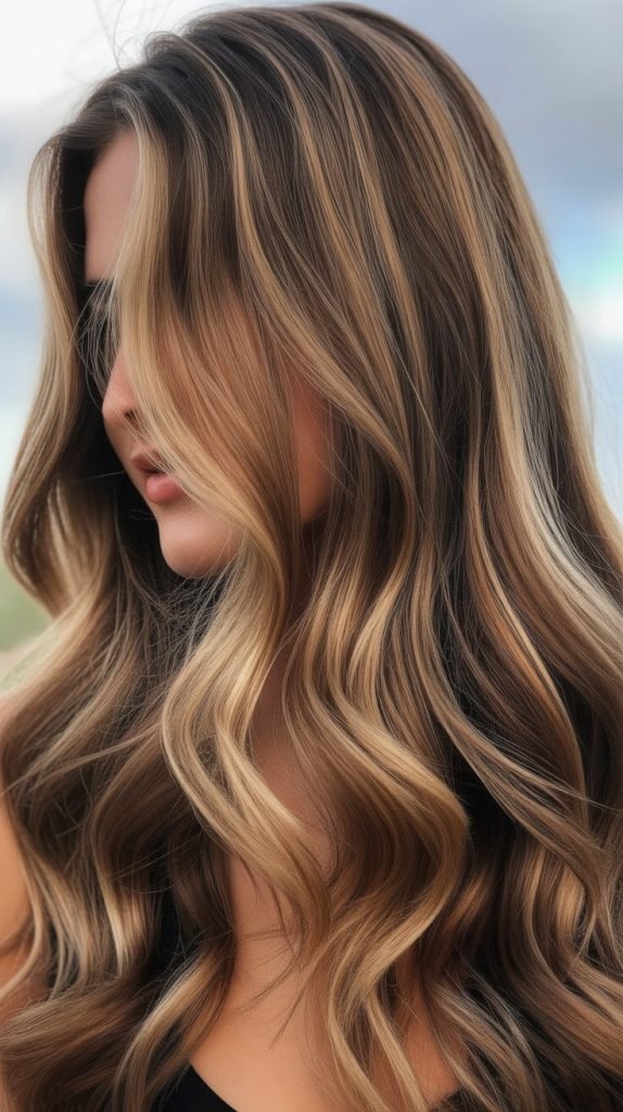 6. Sandy Blonde Lowlights and Highlights