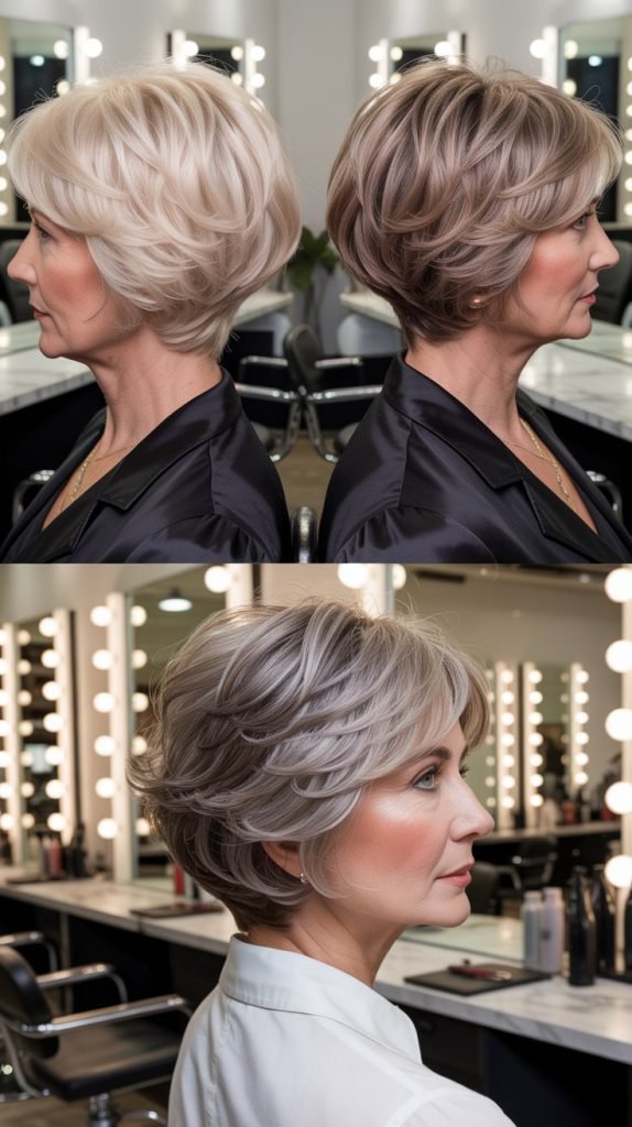 Stacked Bob with Volume at the Crown