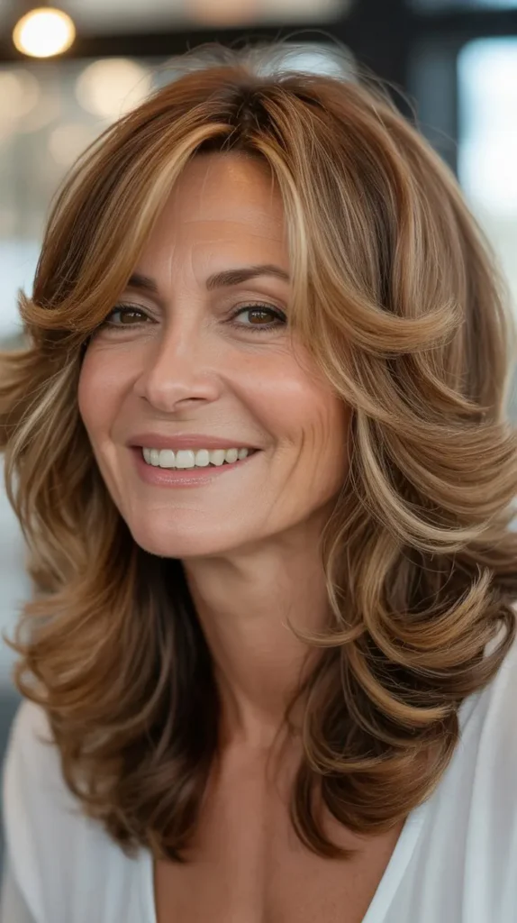  Layered Cut with Soft Waves and Lowlights