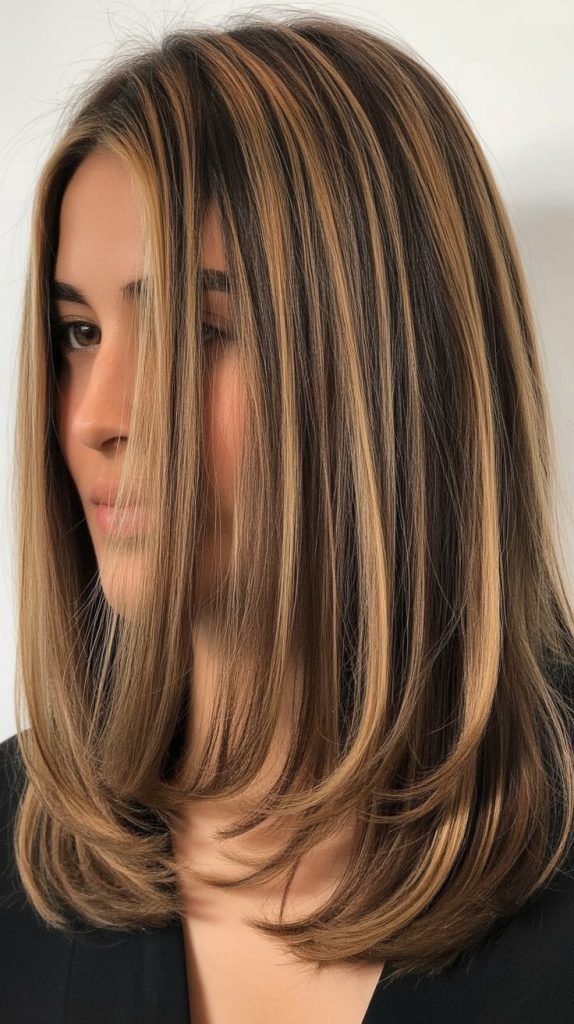 17. Long Bob with Highlights