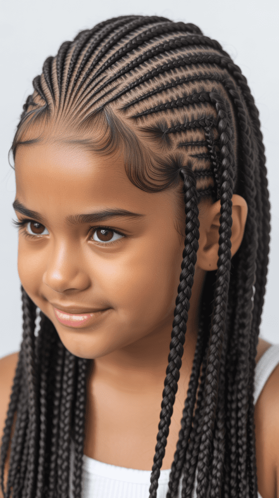 Cornrows into Box Braids