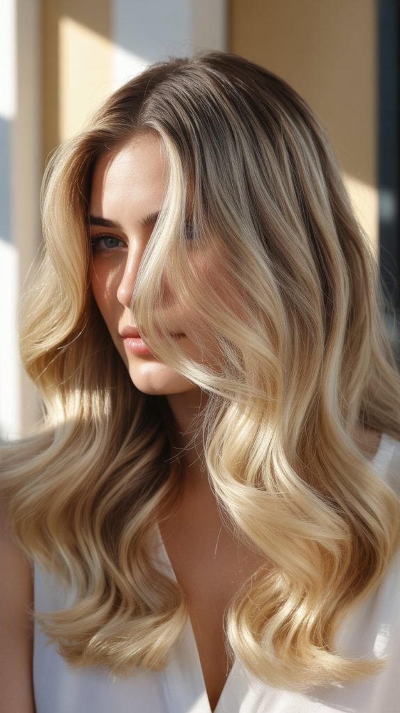 1. Classic Blonde Balayage with Bright Money Piece