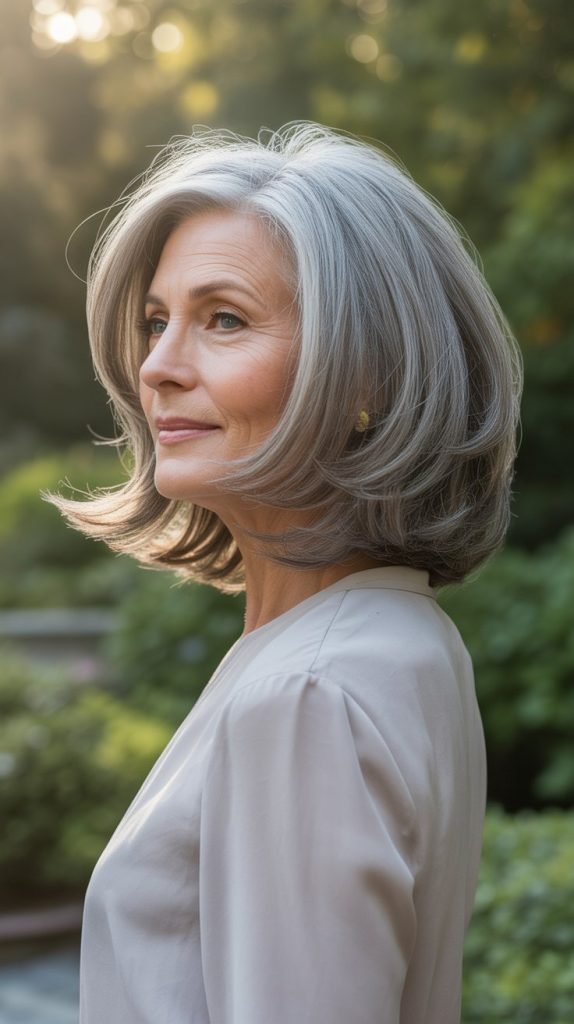 2. Layered Long Bob with Movement