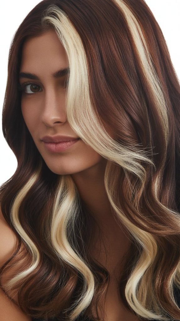 3. Platinum Highlights on Espresso Brown