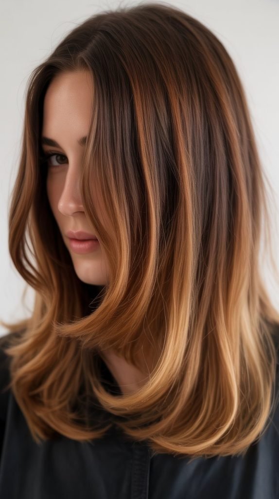 24. Long Bob with Color Melt