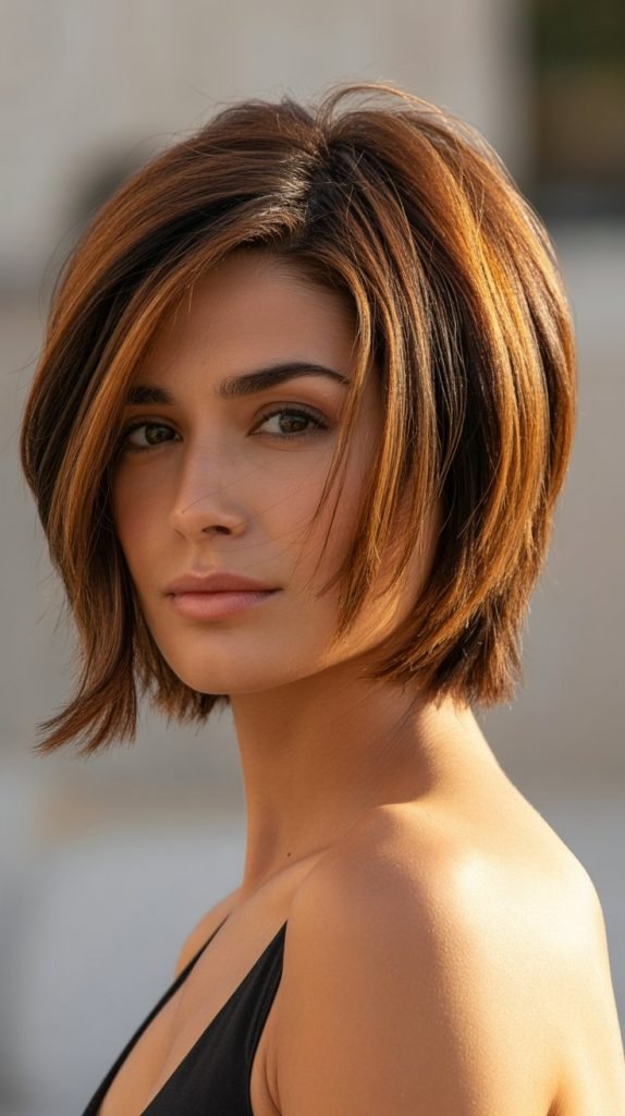 11. Toffee Highlights on Textured Crop