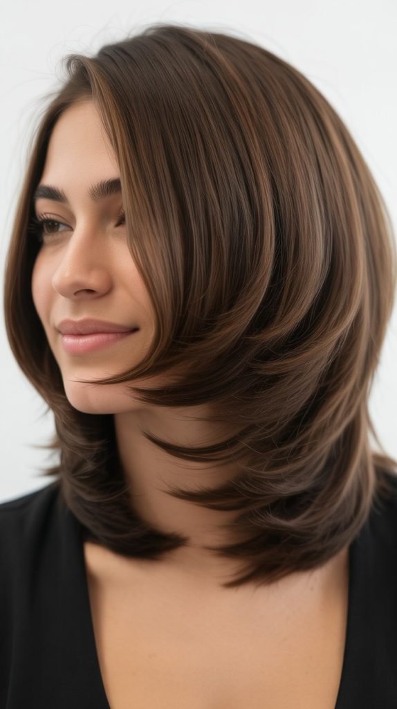 21. Soft Layered Inverted Long Bob
