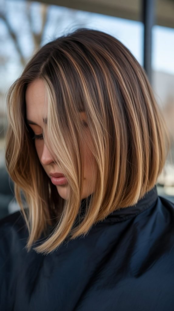 Bob with Balayage Highlights