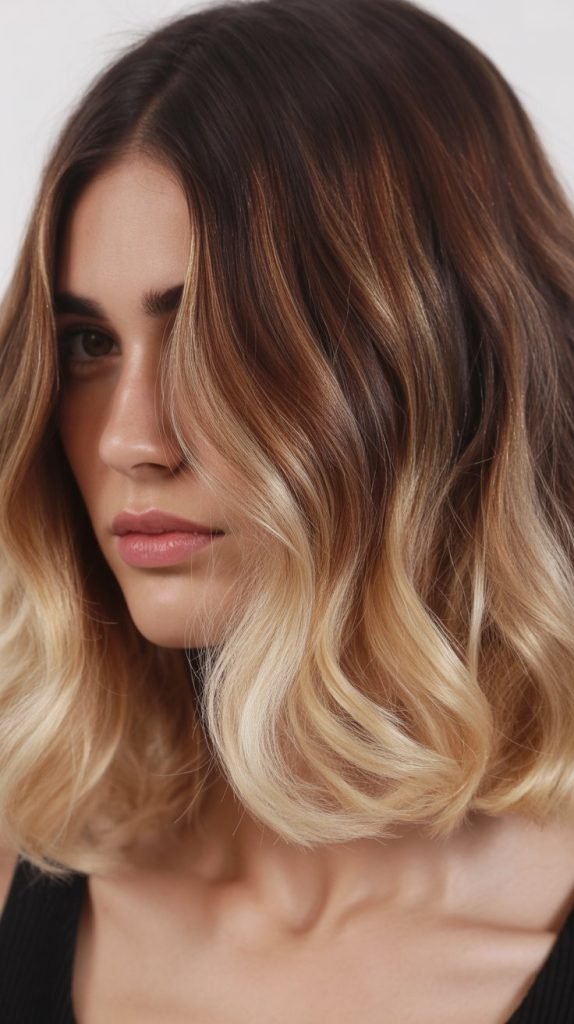 25. Long Bob with Ombre