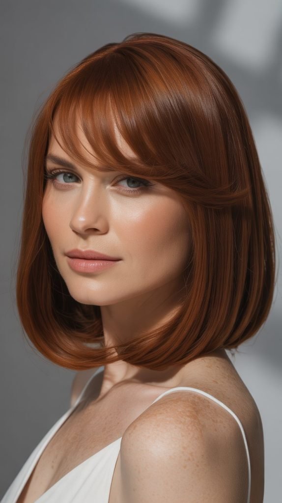 Long Bob with Side-Swept Bangs