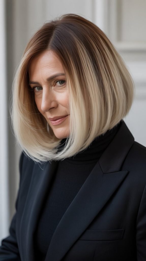 24. Long Bob with Ombre Effect