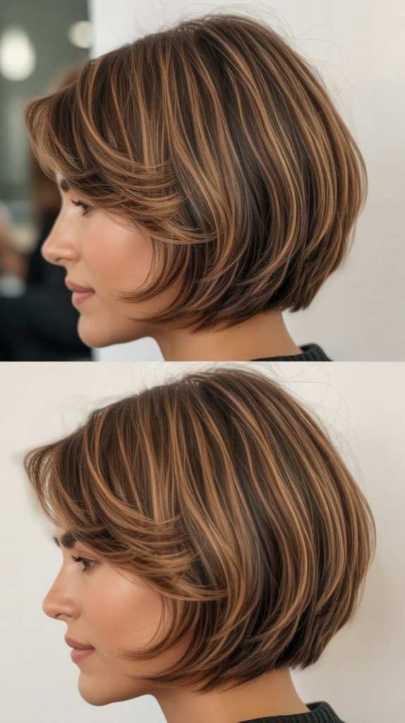 Classic Choppy Bob with Blunt Ends