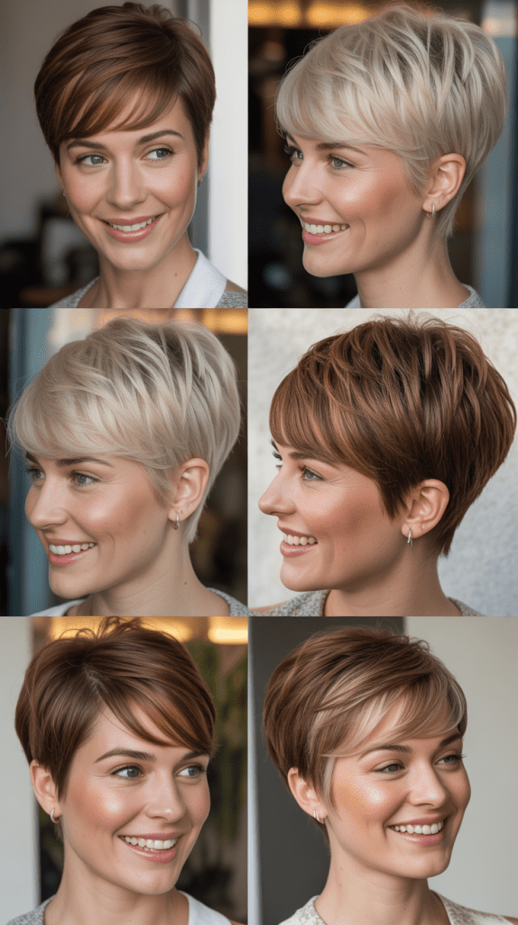 Classic Textured Pixie With Side-Swept Bangs