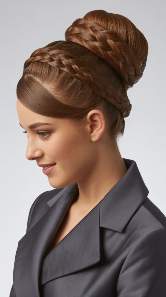 Braided Bun with Wrapped Base