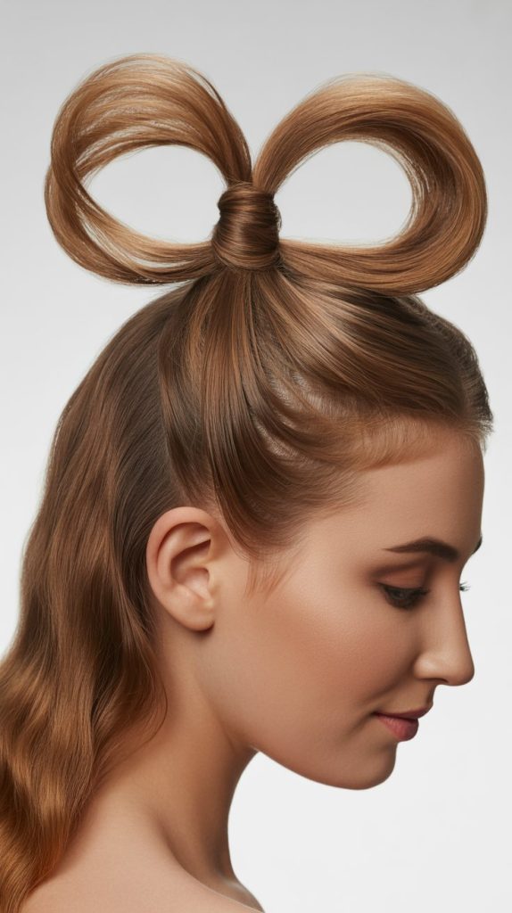 10. Half Up with Hair Bow