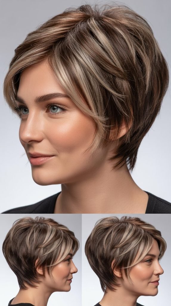 2. Ash Blonde Highlights on Pixie Cut