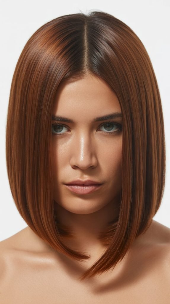 10. Sleek Long Bob with Middle Part