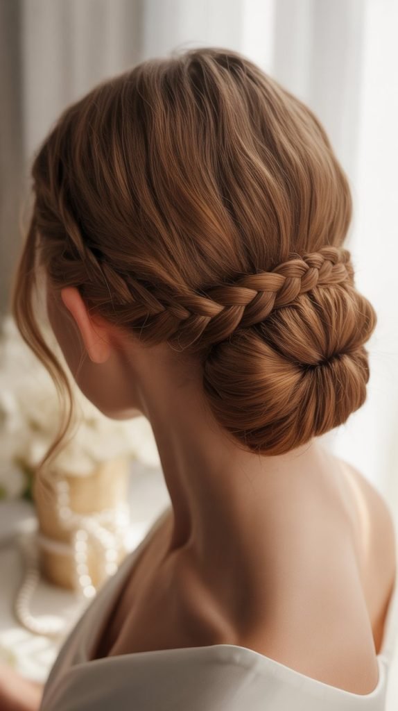 2. Bohemian Braided Crown Updo
