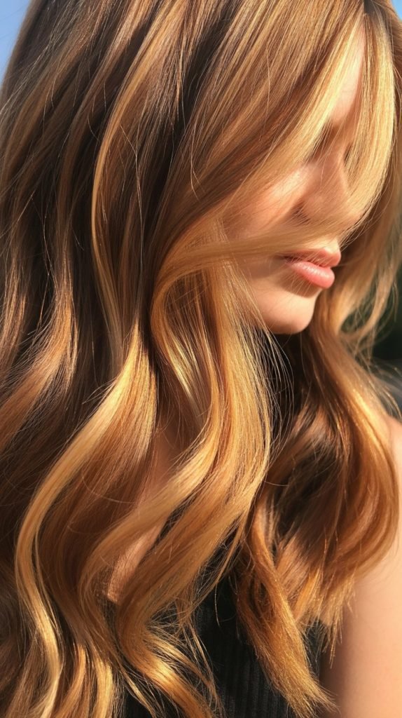 18. Tiger Eye Blonde Highlights for Warmth