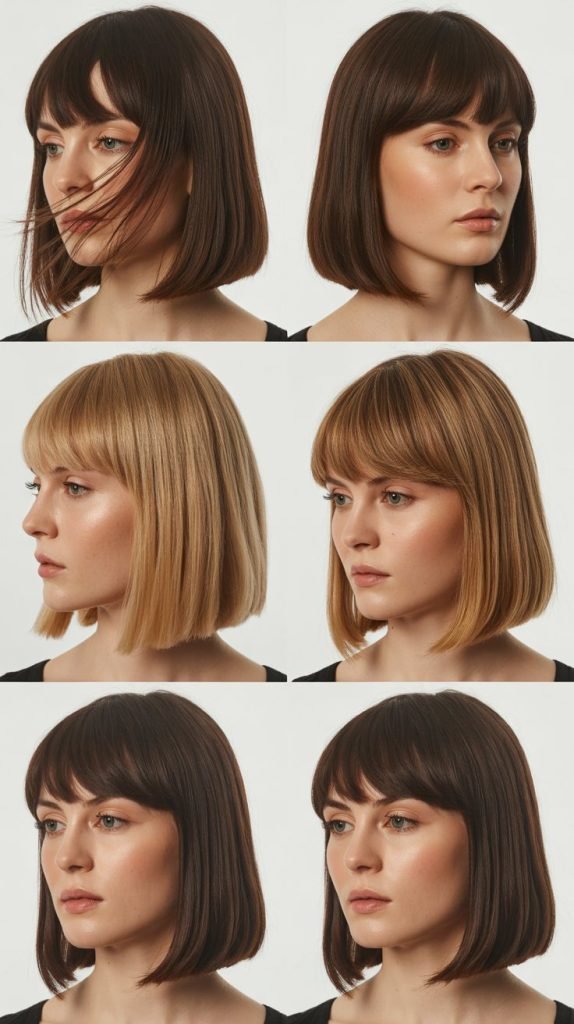 26. Long Bob with Versatile Long Bangs