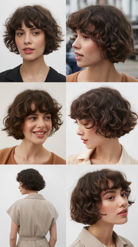 Curly Baby Bangs Bob