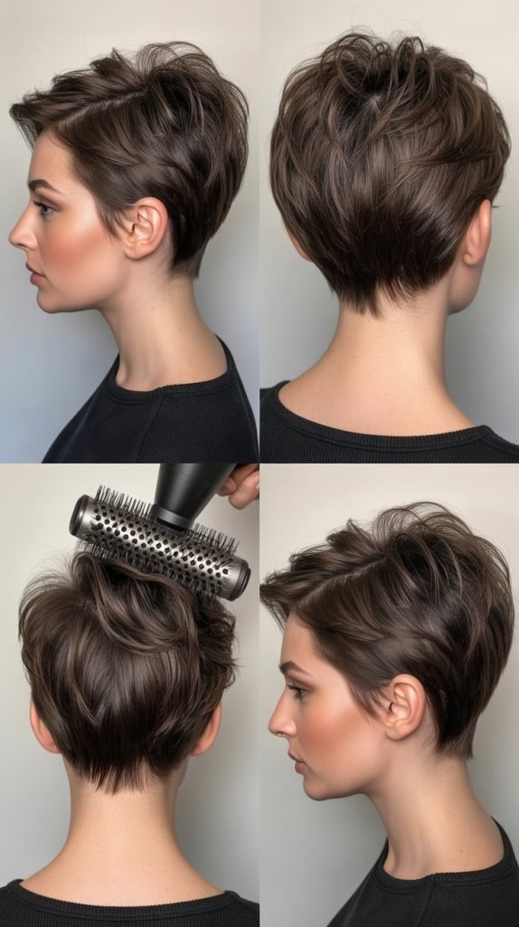 Pixie with Volume at Crown