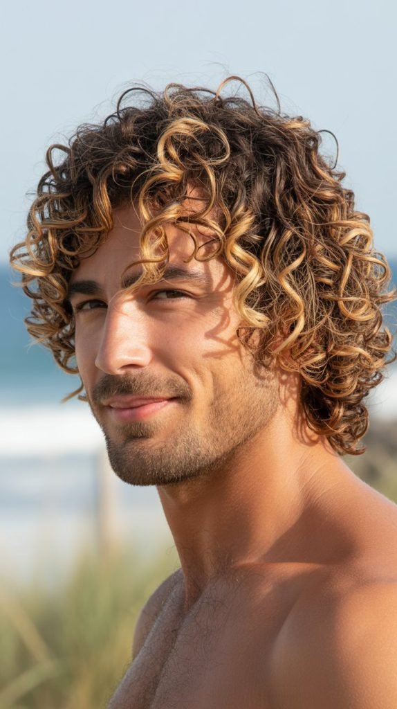 17. Sandy Blonde Scattered Highlights