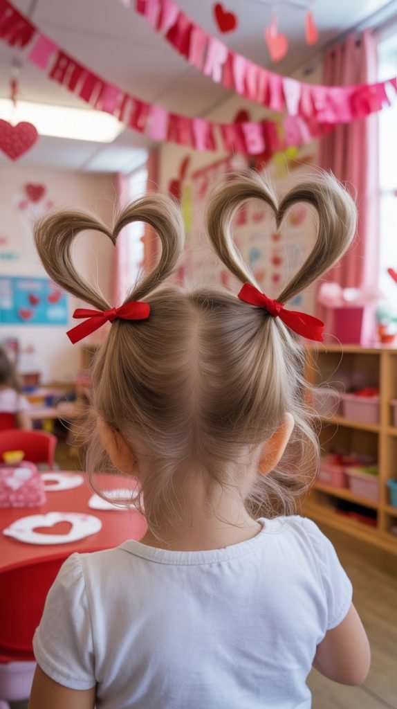 26. Heart-Shaped Pigtails