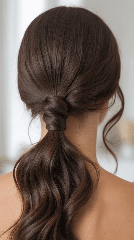 Twisted Low Ponytail