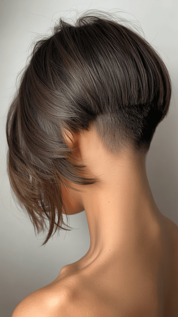 Choppy Bob with Shaved Nape
