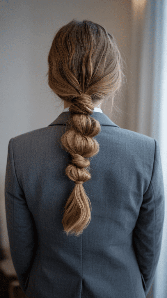  Low Twisted Ponytail