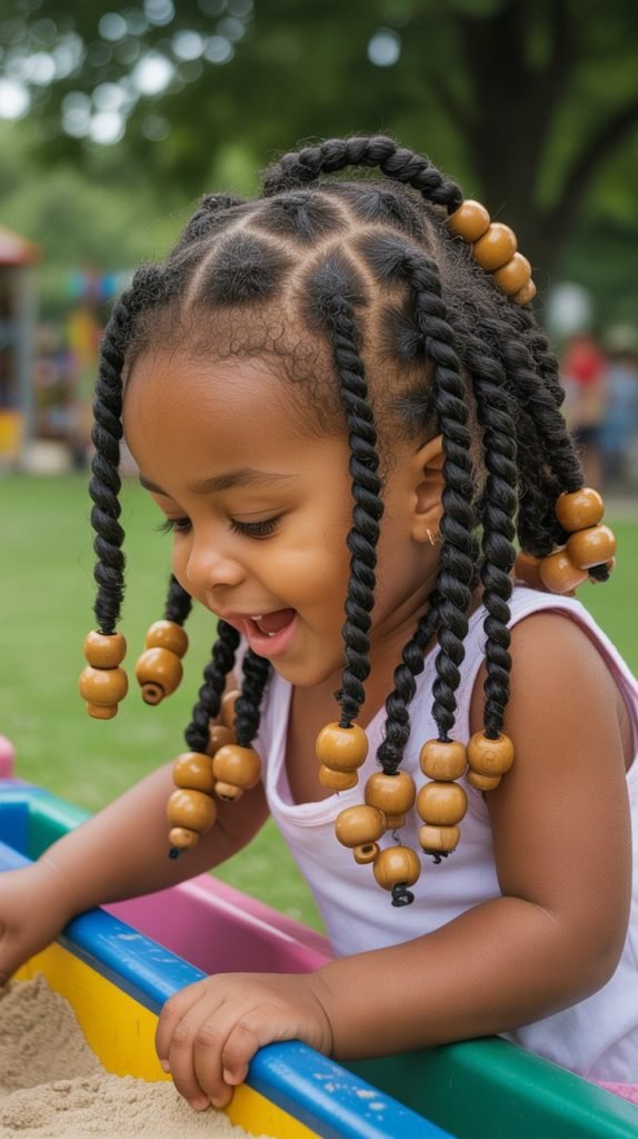 13. Chunky Twists with Beaded Tips