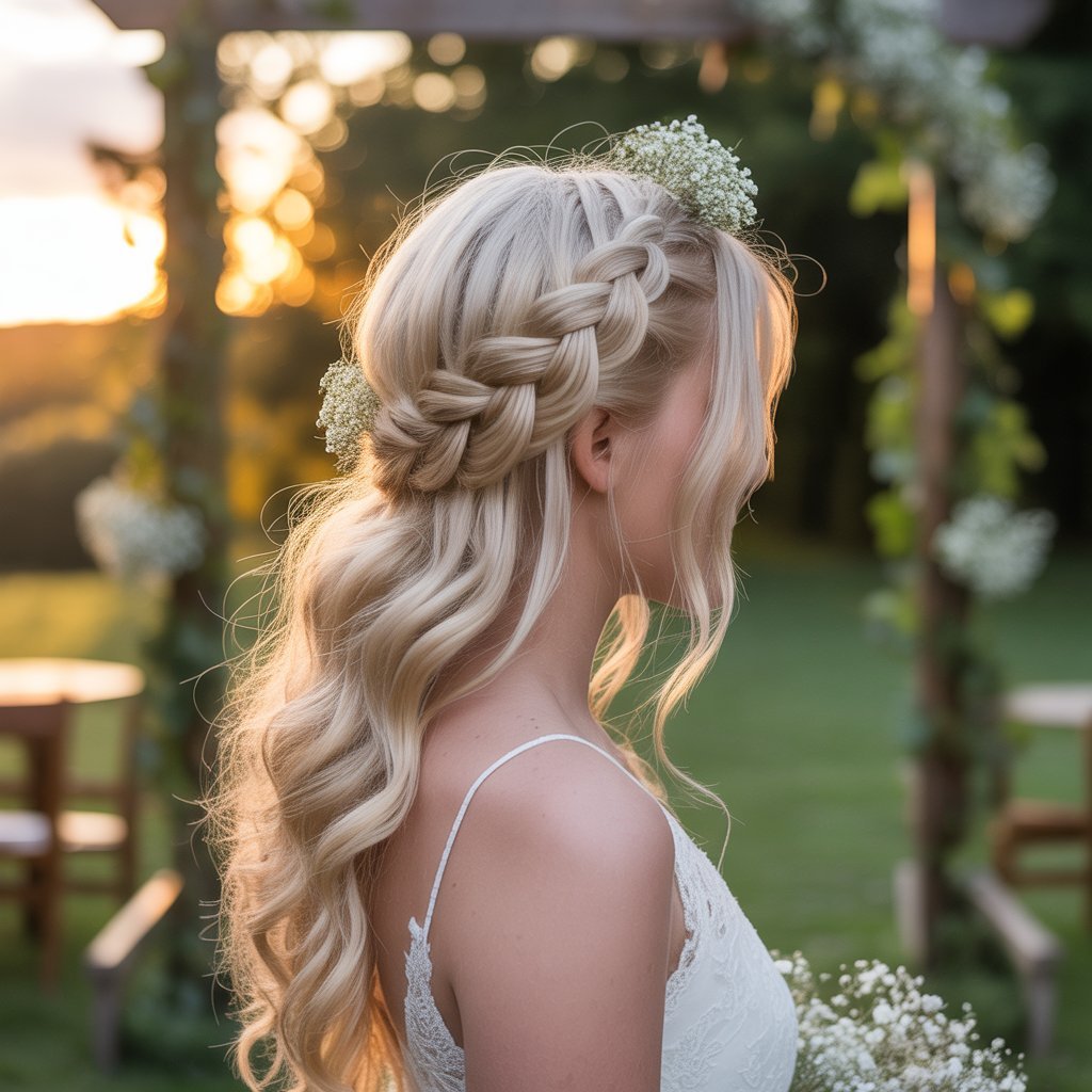 . Braided Halo with Flowing Locks