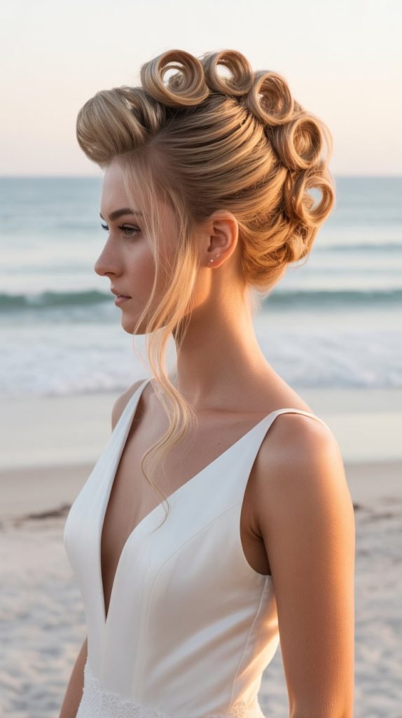 31. Asymmetrical Updo with Twisted Details