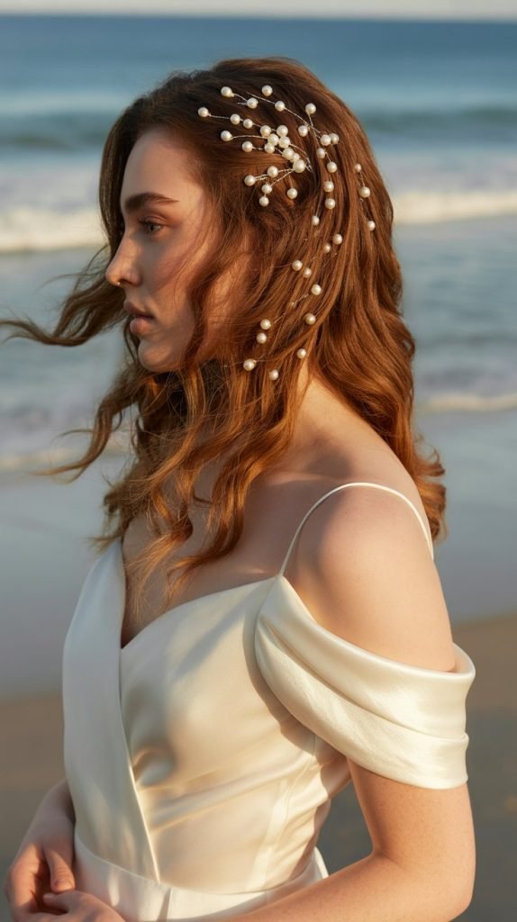 30. Waves with Pearl Hair Pins