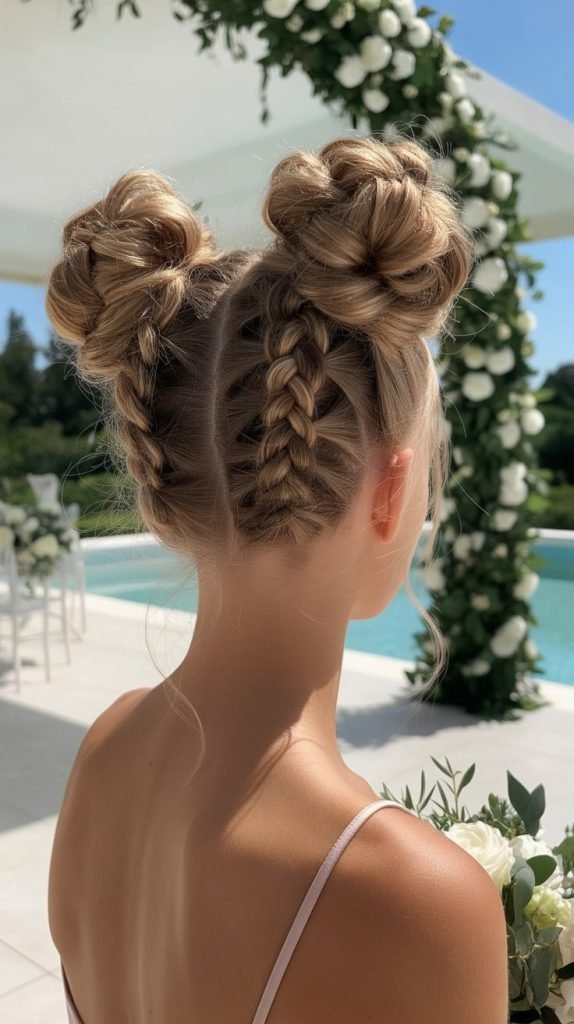 27. Braided Space Buns