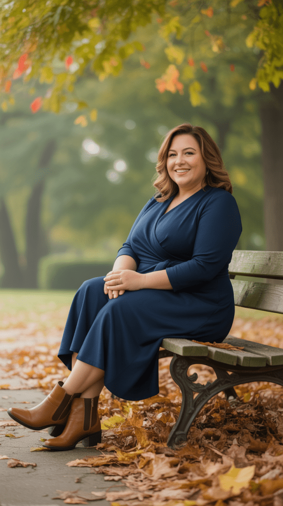 Wrap Dress with Ankle Boots