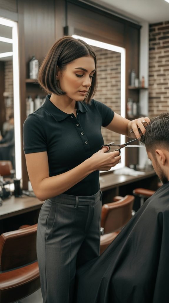 Black Polo Shirt with Chinos