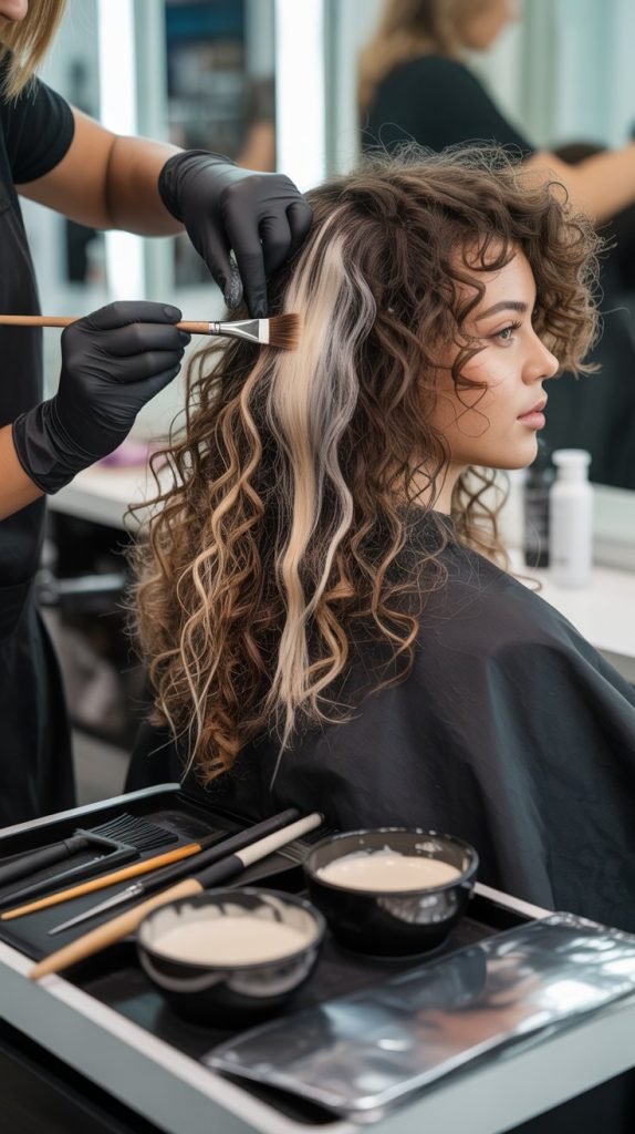 Color Techniques That Enhance Curly Hair on Round Faces